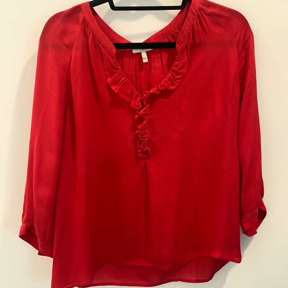 Joie silk red blouse